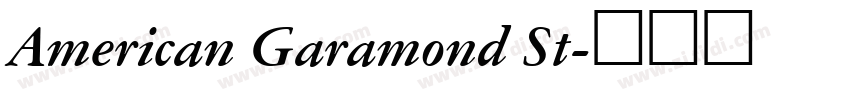 American Garamond St字体转换